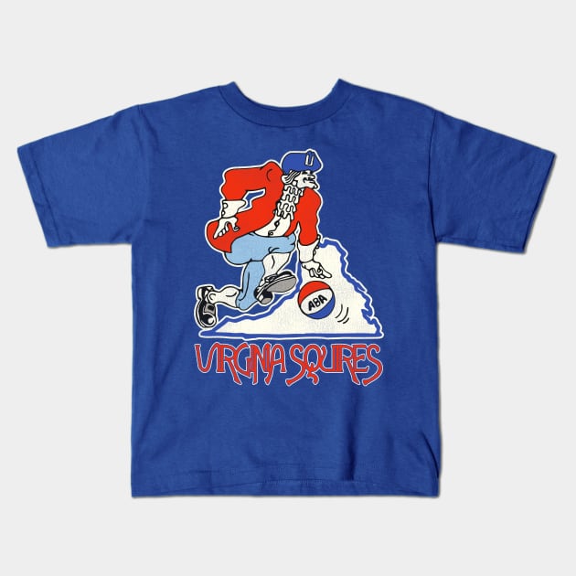 Defunct Virginia Squires Basketball Kids T-Shirt by Defunctland